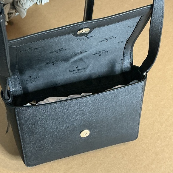 Kate Spade black Cameron street Crossbody bag gold accents new - Picture 6 of 12